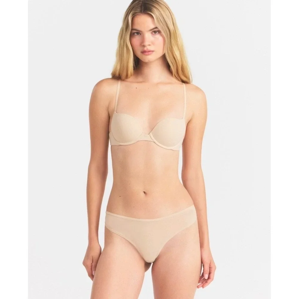 Skims Fits Everybody Push Up Demi Bra Sand Underwire BR-UWR-2295 32DDDD